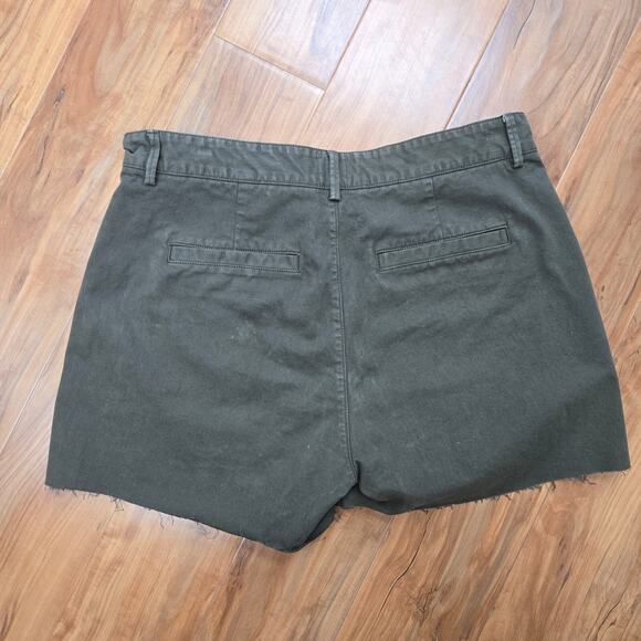 Flint and Tinder Men's Shorts 34 Cut Off Green M Cropped Chopped Distressed‎ Hem - Picture 8 of 8